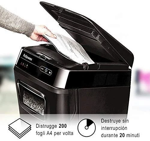 Fellowes AutoMAX 200M popieriaus smulkintuvas su atidarytu dangčiu