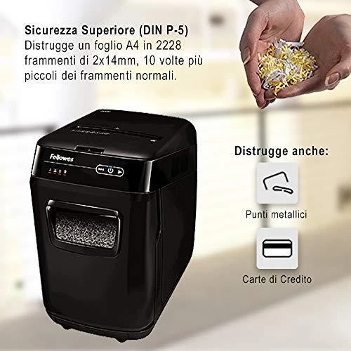 Fellowes AutoMAX 200M smulkintuvo pjovimo procesas ir galimybės