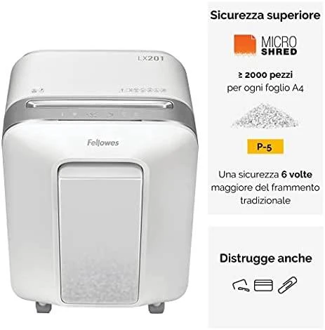 Fellowes Powershred popieriaus naikiklis LX201 baltas