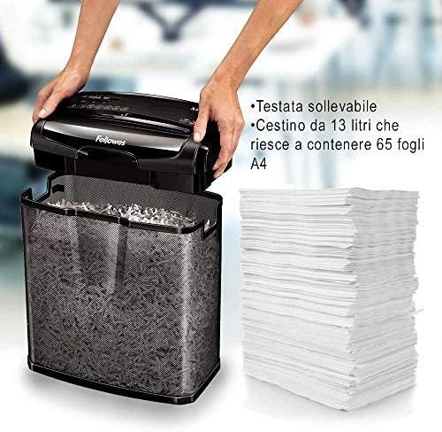 Dokumentų naikiklis Fellowes Powershred® M-7Cm, Cross-Cut, 7 lapai 70gsm, P4, 13 L