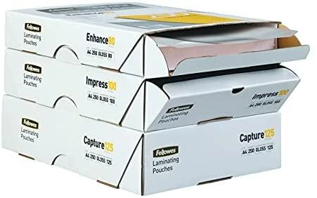 Fellowes A4 blizgus 80 mikronų laminavimo maišelis - 250 pak