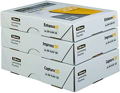 Fellowes A4 blizgus 80 mikronų laminavimo maišelis - 250 pak