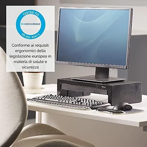 Laikiklis Fellowes | Designer Suites Monitorius Riser | Height adjustment | Juodas