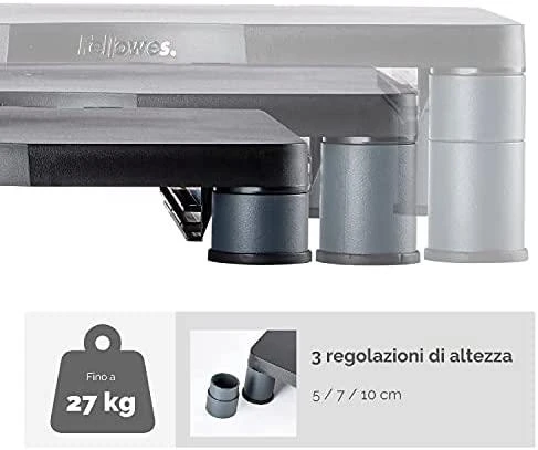 Laikiklis FELLOWES Stand-Graph Monitorius stovas grafitas