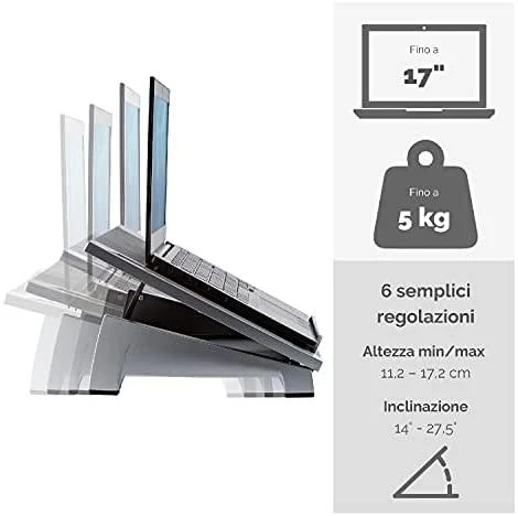 Fellowes | Office Suites Nešiojamas kompiuteris Stand | Juodas/Sidabrinis