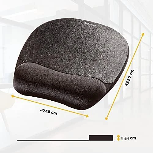 Kilimėlis pelei gelinis su atrama riešui Fellowes Memory Foam, juodas 0407-018