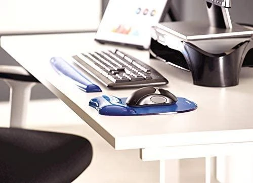 FELLOWES CRYSTAL Mėlynas Pelės kilimėlis w/ riešo atrama