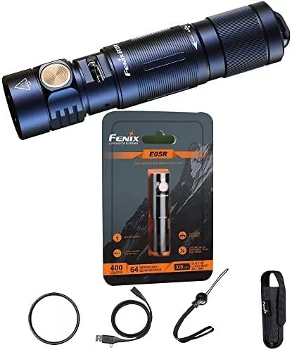 Mikro EDC žibintuvėlis Fenix E05R, 400lm.