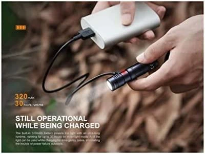 Mikro EDC žibintuvėlis Fenix E05R, 400lm.
