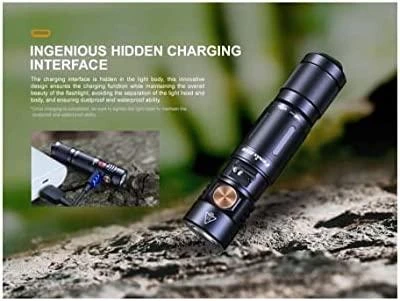Mikro EDC žibintuvėlis Fenix E05R, 400lm.