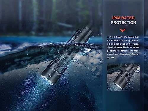FNX Fenix PD40R V3.0 žibintuvėlis Juoda Rankinis žibintuvėlis LED