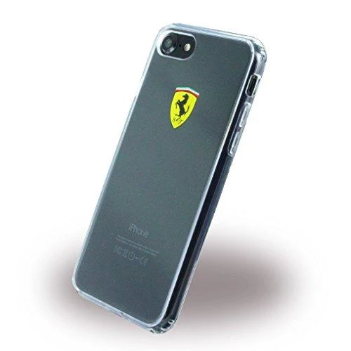 Ferrari kietas dėklas FEHCP7BK Apple iPhone 7/8/SE2020 / SE 2022 juodos spalvos/skaidrus Racing Shield