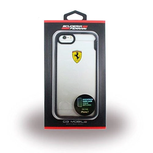 Ferrari kietas dėklas FEHCP7TR3 Apple iPhone 7/8/SE 2020 / SE 2022 skaidrus Racing Shockproof
