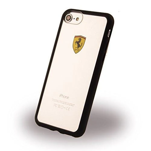 Ferrari kietas dėklas FEHCRFP7BK Apple iPhone 7/8/SE 2020 / SE 2022 skaidrus/juodos spalvos