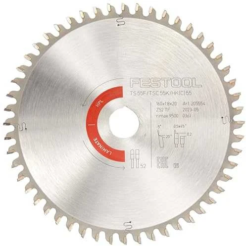 Pjovimo diskas laminatui Festool HW 205554; 160x20 mm; Z52