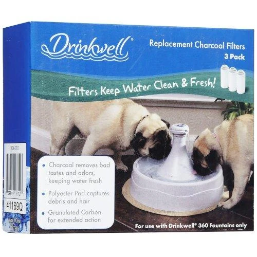 Petsafe Drinkwell 360 Pet Fountain Pakaitinis anglies filtras Cilindrinis anglies filtras 360 girdykloms-fontanėliams 3vnt