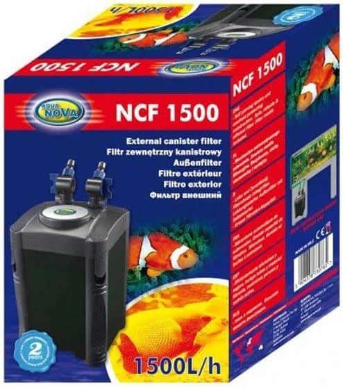 Aqua Nova NCF-1500 išorinis filtras iki 500L akvariumui 20W 1500L/val