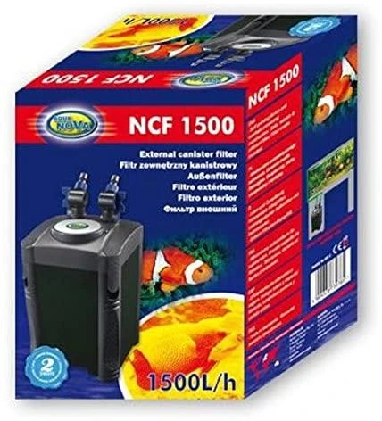 Aqua Nova NCF-1500 išorinis filtras iki 500L akvariumui 20W 1500L/val