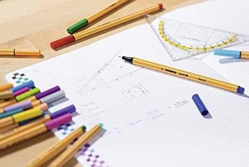 Stabilo Fineliner POINT 0,4 mm 10 spalvų dėžutėje
