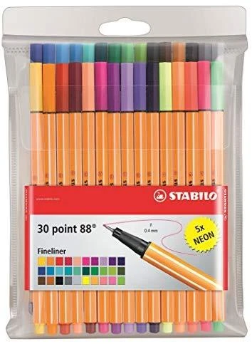 Stabilo Fineliner 30 spalvų