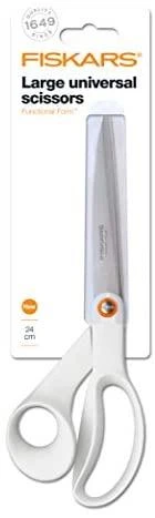 Fiskars Universalios didelės žirklės, 24 cm (baltos)