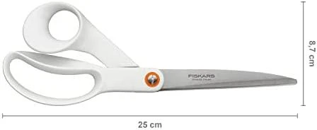 Fiskars Universalios didelės žirklės, 24 cm (baltos)
