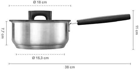 Fiskars Hard Face Nerūdijančio plieno keptuvė troškinimui 1,8 L / 18 cm