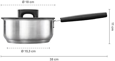Fiskars Hard Face Nerūdijančio plieno keptuvė troškinimui 1,8 L / 18 cm