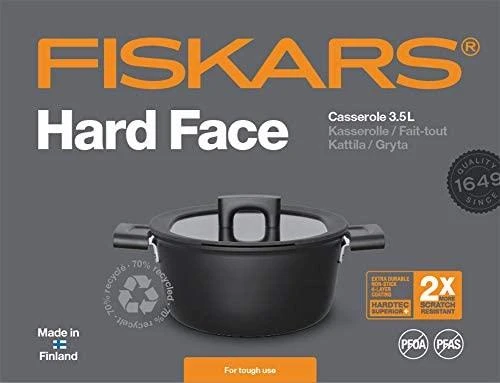 Fiskars Hard Face puodas 3,5 L / 22 cm su dangčiu