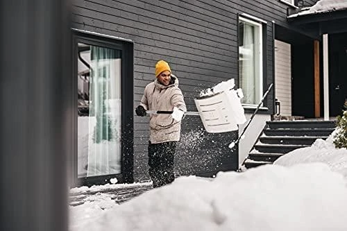 Fiskars Lengvas ir tvirtas aliumininis sniego kastuvas 44cm (1001636)