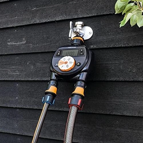 Fiskars laistymo laikmatis su dviem išėjimais