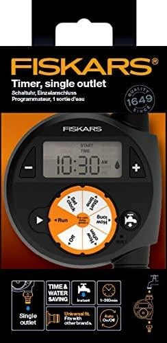 Fiskars Laistymo laikmatis su vienu išėjimu (2xAA baterijos neįeina)