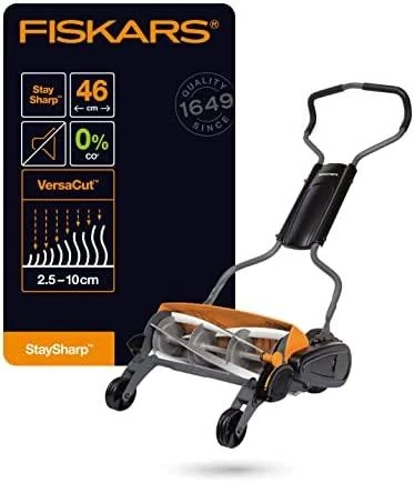 Fiskars Mechaninė vejapjovė be žolės rinktuvo StaySharp Max (1000591) 46cm