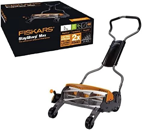 Fiskars Mechaninė vejapjovė be žolės rinktuvo StaySharp Max (1000591) 46cm
