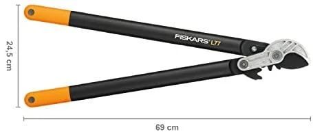Fiskars Svertinės sodo žirklės atraminiais ašmenimis (L) 1000583