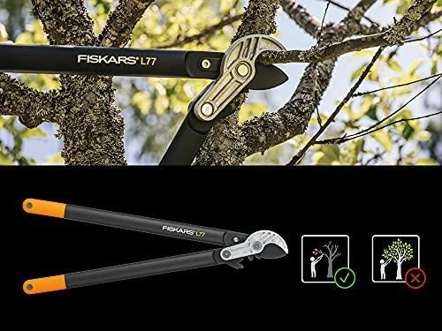 Fiskars Svertinės sodo žirklės atraminiais ašmenimis (L) 1000583