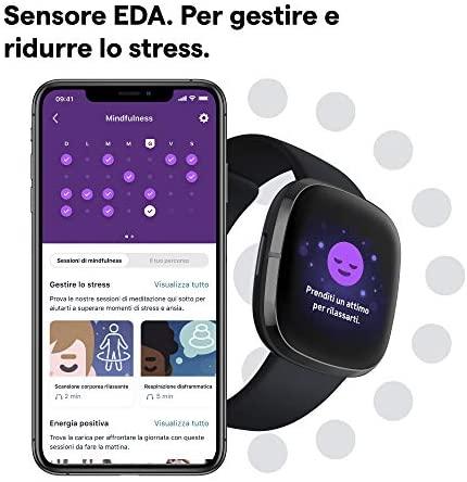 Išmanusis laikrodis Fitbit Sense, Juodas