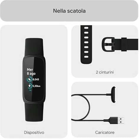 Išmanioji apyrankė Fitbit Inspire 3, Juodos spalvos korpusas su alyvinės spalvos dirželiu