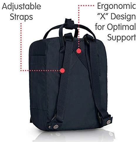 Carruzzo Fjällräven Kånken Mini Juodas vaikams miesto mokyklos kuprinė juoda (F23561-550)