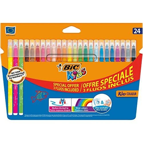 Bic Flamastry Kid Couleur Fluo 24 kolory