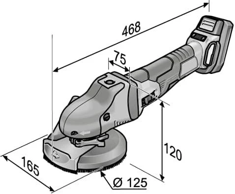 Akumuliatorinis šlifuoklis FLEX SE 125 18.0-EC