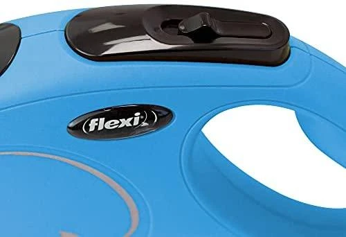 Flexi New Classic L pavadėlis šunims iki 50kg juostinis 5m mėlynos spalvos