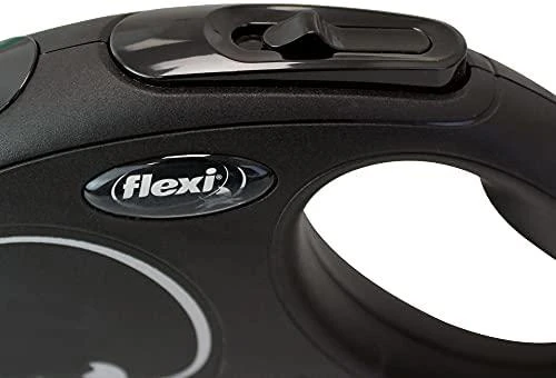 Flexi New Classic L pavadėlis šunims iki 50kg juostinis 5m juodos spalvos