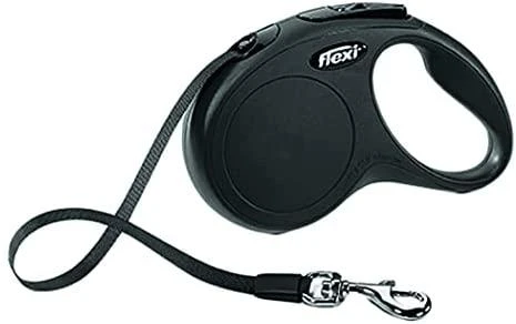 Flexi New Classic L pavadėlis šunims iki 50kg juostinis 5m juodos spalvos
