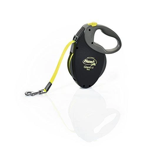 Flexi Giant Profesional Automatinis juostinis pavadėlis, 10 m / šunims iki 50kg / spalva: juoda ir pilka