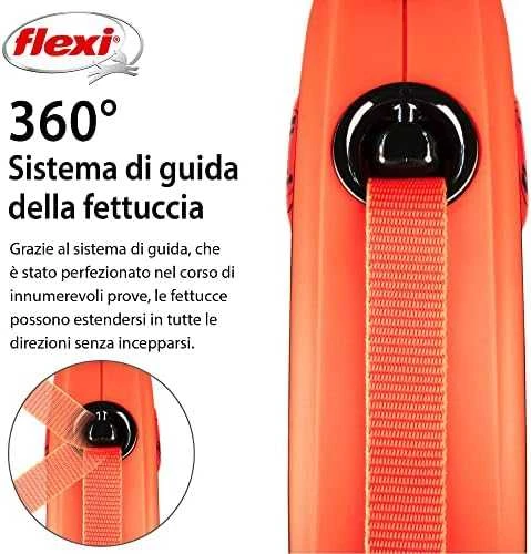 Trixie Flexi Xtreme šunų pavadėlis, S, iki 20 kg, 5 m, oranžinis
