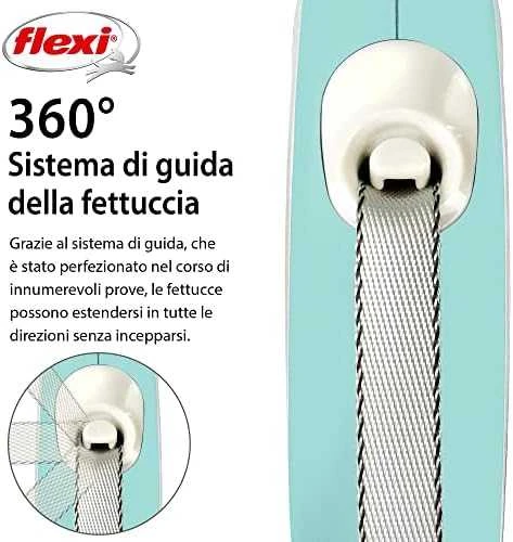 Flexi New Comfort XS pavadėlis šunims iki 12kg juostinis 3m žydros spalvos