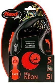 Trixie FLEXI New Neon Tape oranžinis pavadėlis S-5m iki 15kg