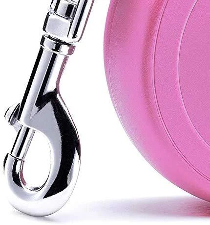 Flexi New Classic M pavadėlis šunims iki 20kg virvinis 5m rožinės spalvos