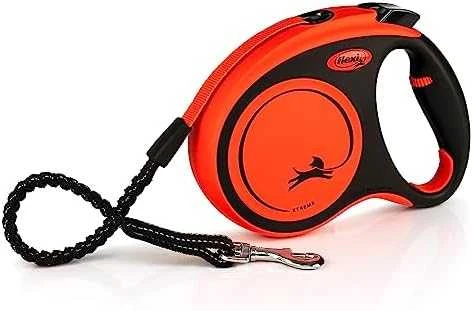 Flexi Xtreme šunų pavadėlis, M, max 35 kg, 5 m, oranžinis